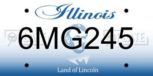 6MG245 Illinois License Plate