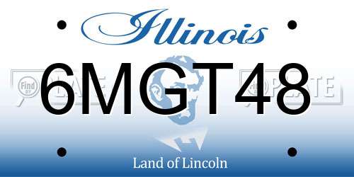 6MGT48 Illinois License Plate