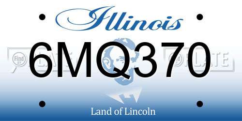 6MQ370 Illinois License Plate