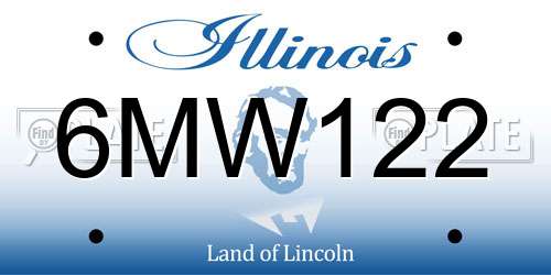 6MW122 Illinois License Plate