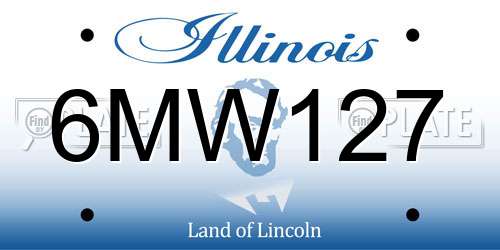 6MW127 Illinois License Plate
