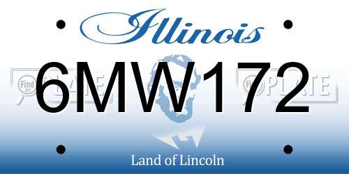 6MW172 Illinois License Plate