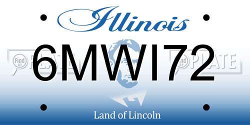 6MWI72 Illinois License Plate