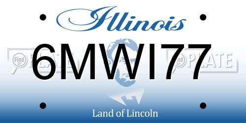 6MWI77 Illinois License Plate