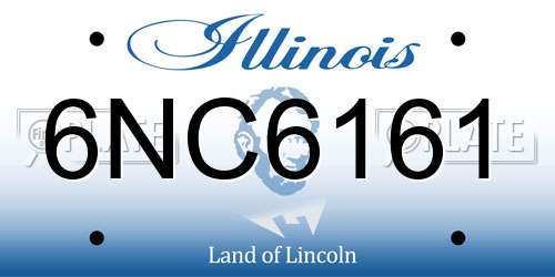 6NC6161 Illinois License Plate