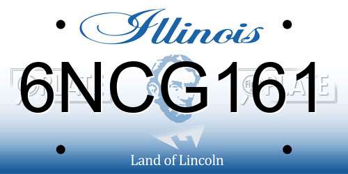6NCG161 Illinois License Plate