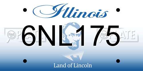 6NL175 Illinois License Plate