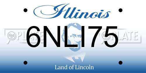 6NLI75 Illinois License Plate