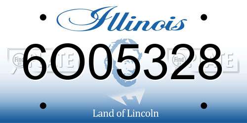 6O05328 Illinois License Plate
