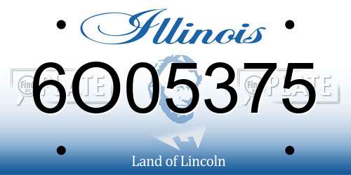 6O05375 Illinois License Plate