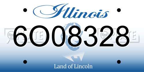 6O08328 Illinois License Plate