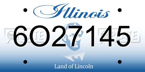 6O27145 Illinois License Plate