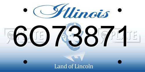 6O73871 Illinois License Plate