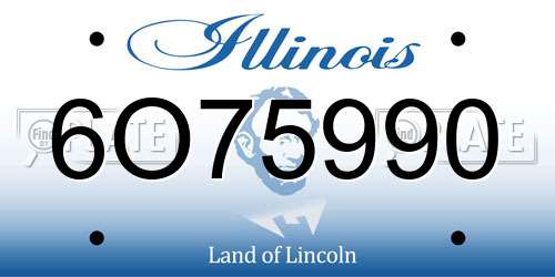 6O75990 Illinois License Plate