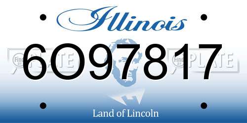 6O97817 Illinois License Plate