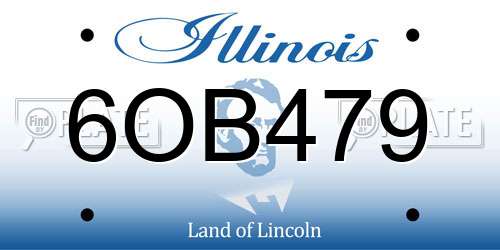 6OB479 Illinois License Plate