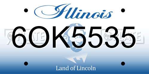 6OK5535 Illinois License Plate