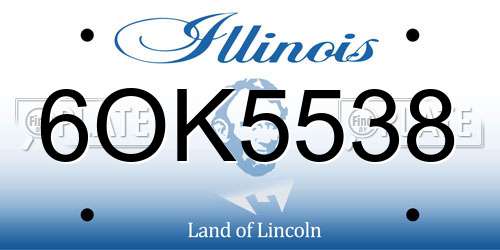 6OK5538 Illinois License Plate