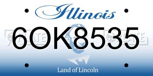 6OK8535 Illinois License Plate