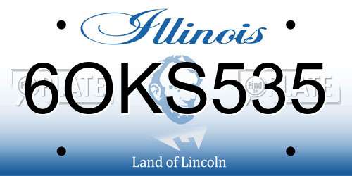 6OKS535 Illinois License Plate