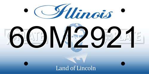 6OM2921 Illinois License Plate