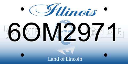 6OM2971 Illinois License Plate
