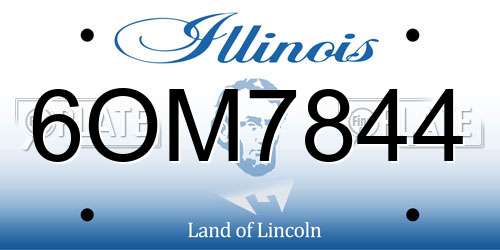 6OM7844 Illinois License Plate