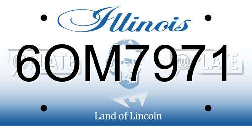 6OM7971 Illinois License Plate