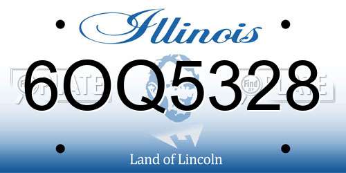6OQ5328 Illinois License Plate