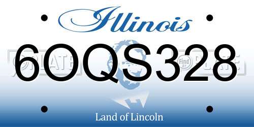 6OQS328 Illinois License Plate