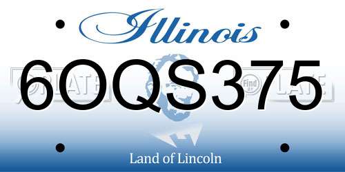 6OQS375 Illinois License Plate