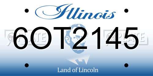 6OT2145 Illinois License Plate