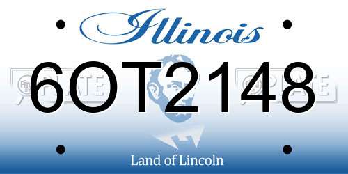 6OT2148 Illinois License Plate