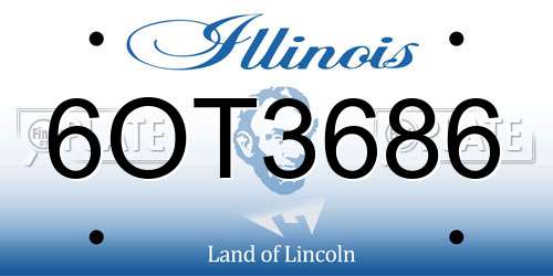 6OT3686 Illinois License Plate