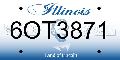 6OT3871 Illinois License Plate