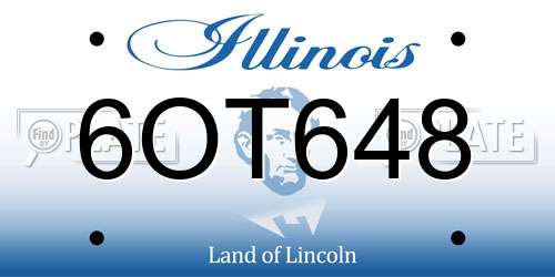 6OT648 Illinois License Plate