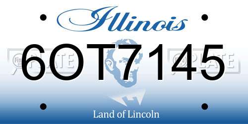 6OT7145 Illinois License Plate
