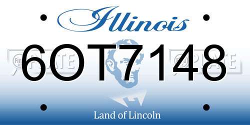 6OT7148 Illinois License Plate
