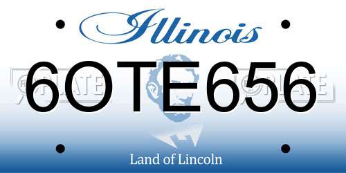 6OTE656 Illinois License Plate