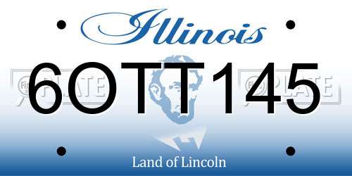6OTT145 Illinois License Plate