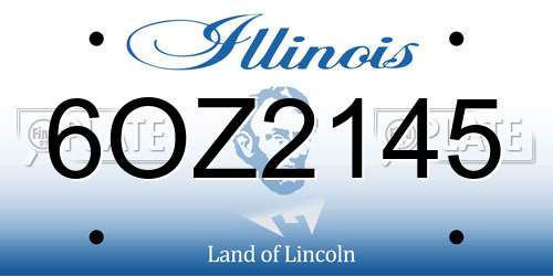 6OZ2145 Illinois License Plate