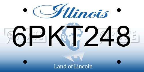 6PKT248 Illinois License Plate