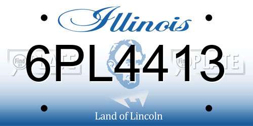 6PL4413 Illinois License Plate