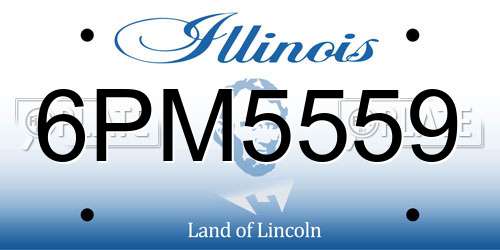 6PM5559 Illinois License Plate