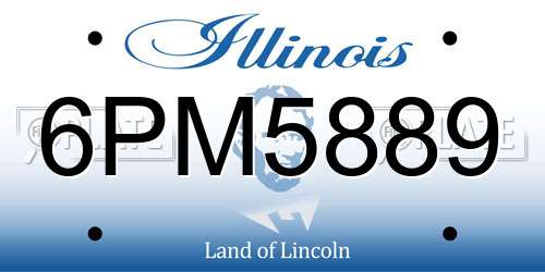 6PM5889 Illinois License Plate
