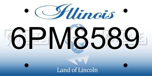 6PM8589 Illinois License Plate