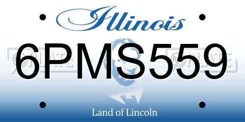 6PMS559 Illinois License Plate