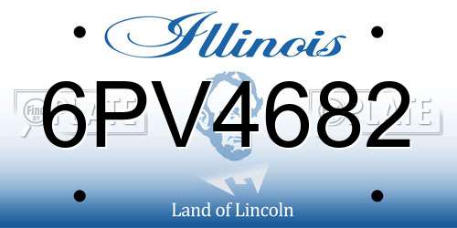 6PV4682 Illinois License Plate