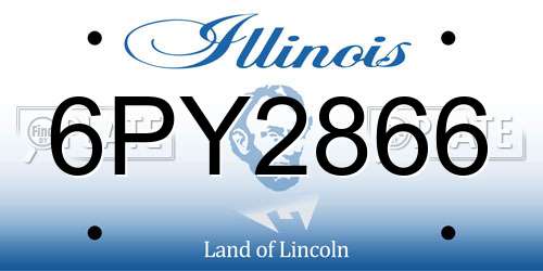 6PY2866 Illinois License Plate