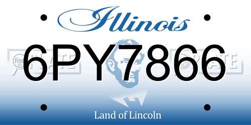 6PY7866 Illinois License Plate